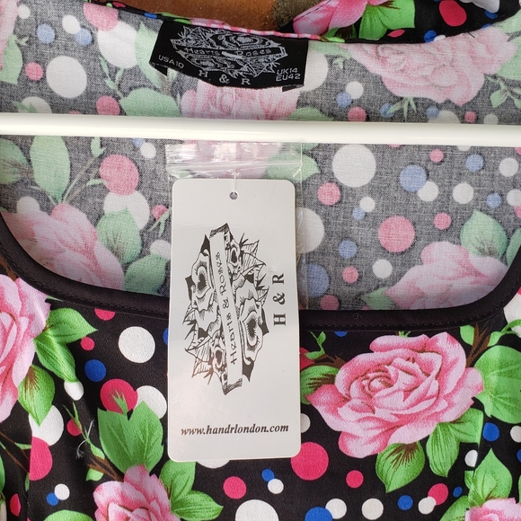 NWT Hearts and Roses Retro Dress - Picture 4 of 6